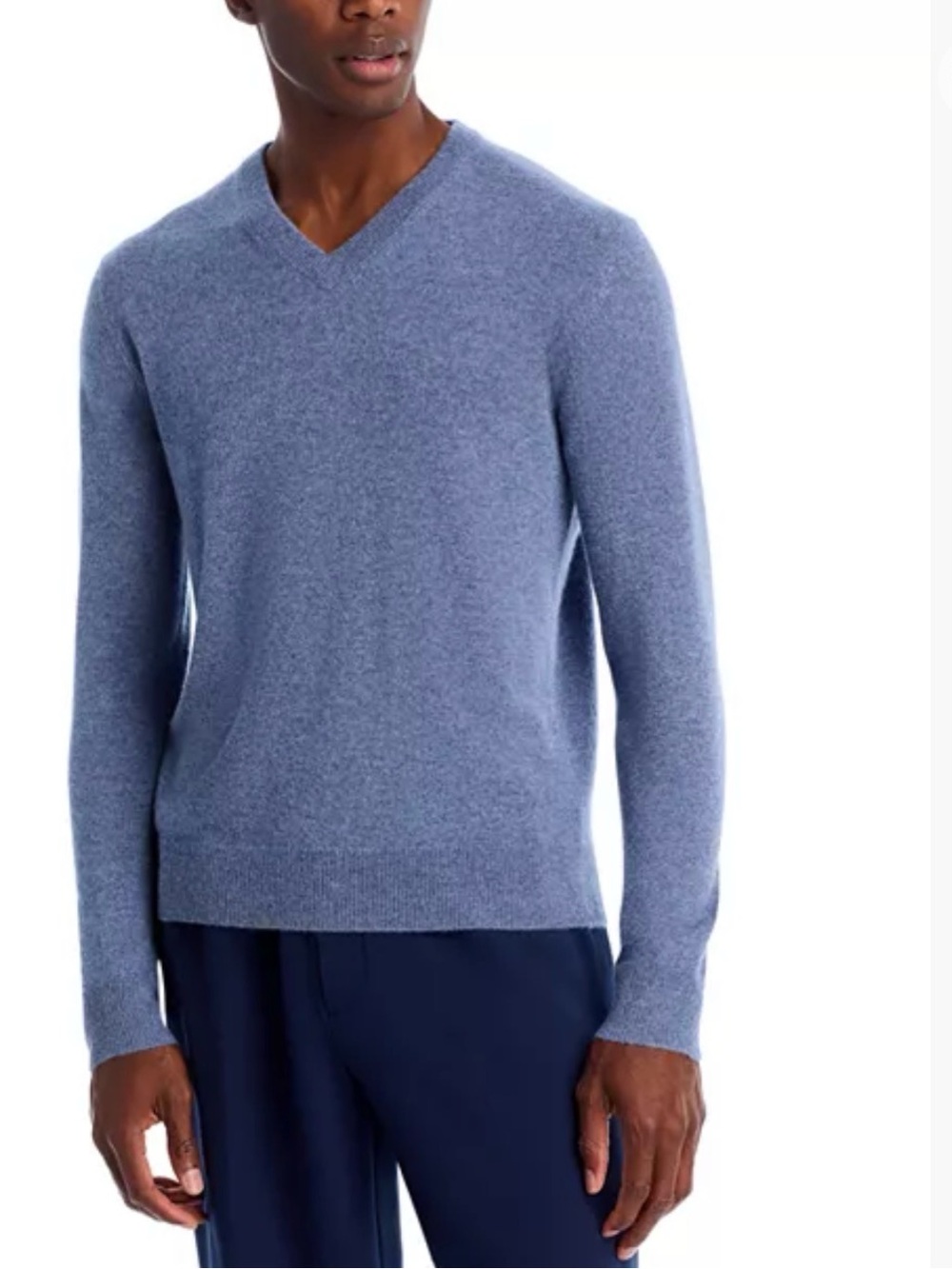 Vince Heather Slate Blue V-Neck Sweater